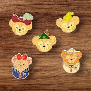 5 Duffy and Friend Disney Parks Trading Pins, Plus 2 Bonus Pins